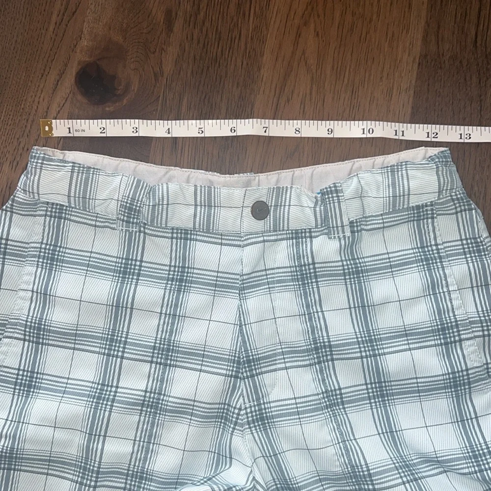 Nike Golf Boys Pale Blue with Greyish Blue Plaid 10